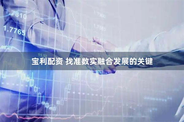 宝利配资 找准数实融合发展的关键