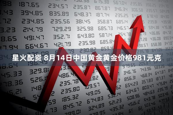 星火配资 8月14日中国黄金黄金价格981元克