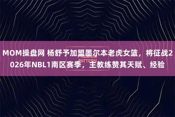 MOM操盘网 杨舒予加盟墨尔本老虎女篮，将征战2026年NBL1南区赛季，主教练赞其天赋、经验
